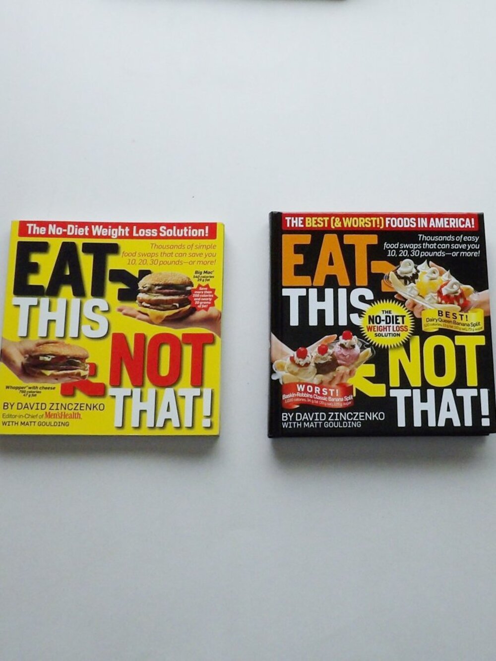 Eat This Not That Bundle of 2 Books Best & Worst Foods in America & No Diet